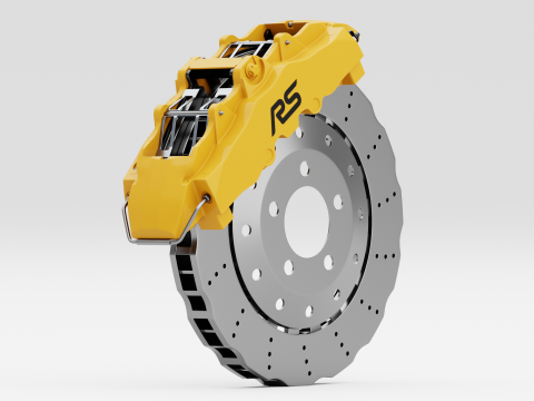 RS Brake Caliper and Brake Disc Modelo 3D