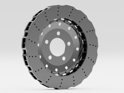 RS Brake Caliper and Brake Disc Modelo 3D
