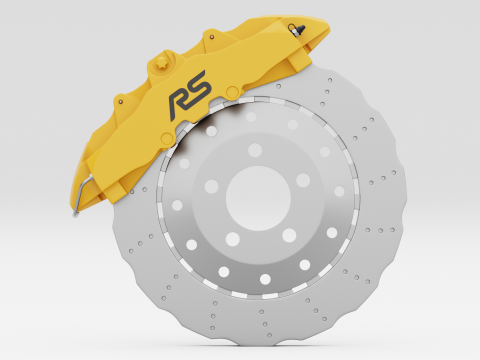 RS Brake Caliper and Brake Disc Modelo 3D