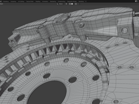 RS Brake Caliper and Brake Disc Modelo 3D