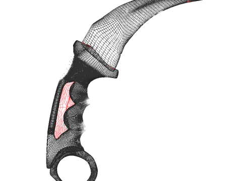 Karambit knife 3D Model