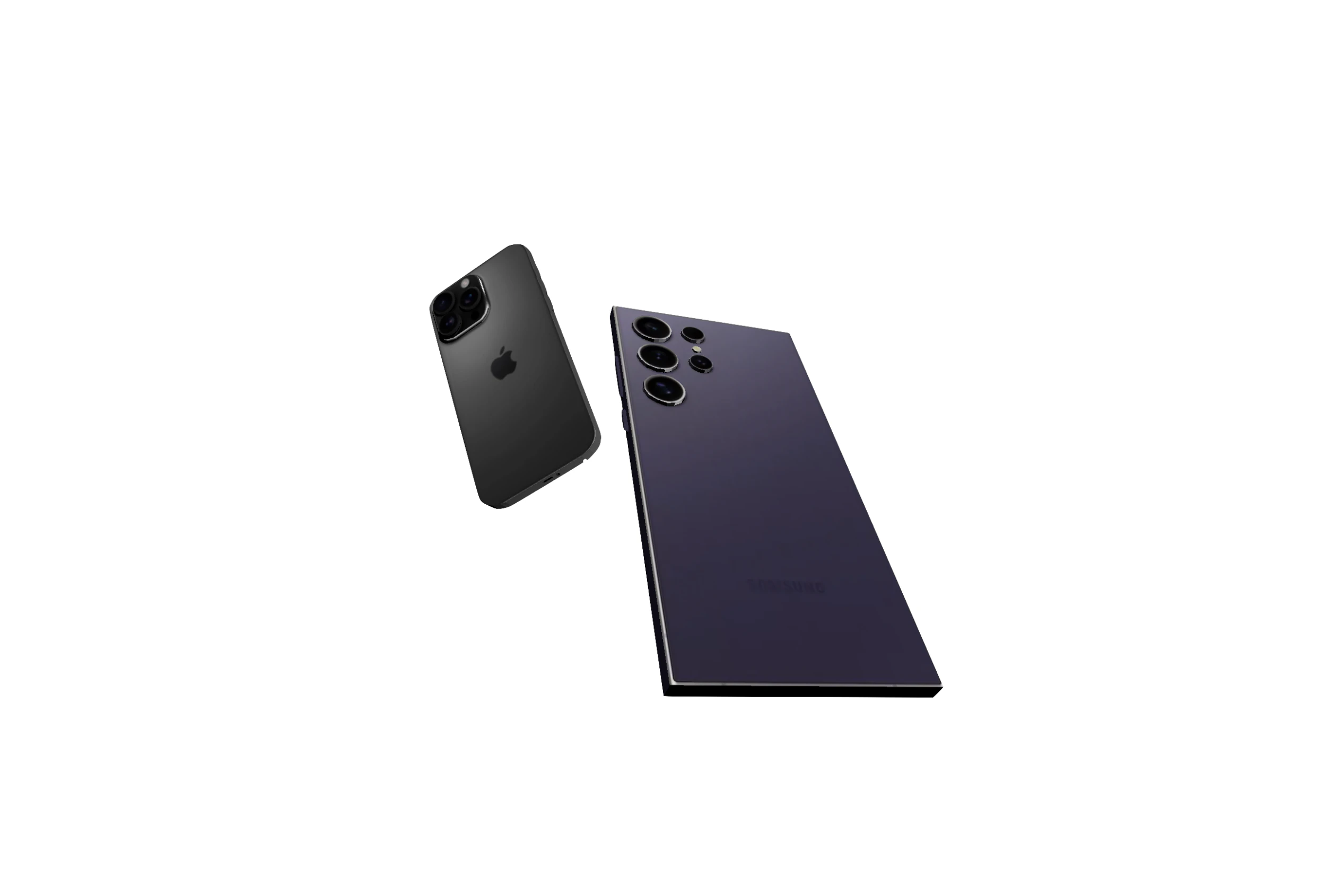 IPhone and Samsung 3D Model .c4d .max .obj .3ds .fbx .stl .blend