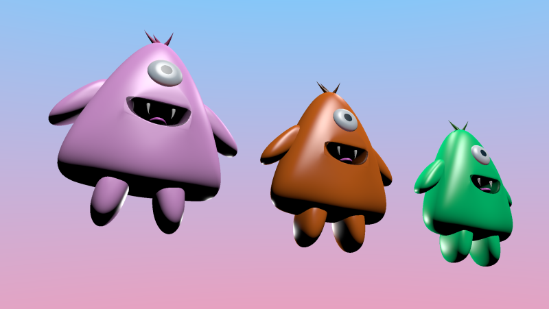 Monsters 3D Модель .c4d .max .obj .3ds .fbx .stl .blend 