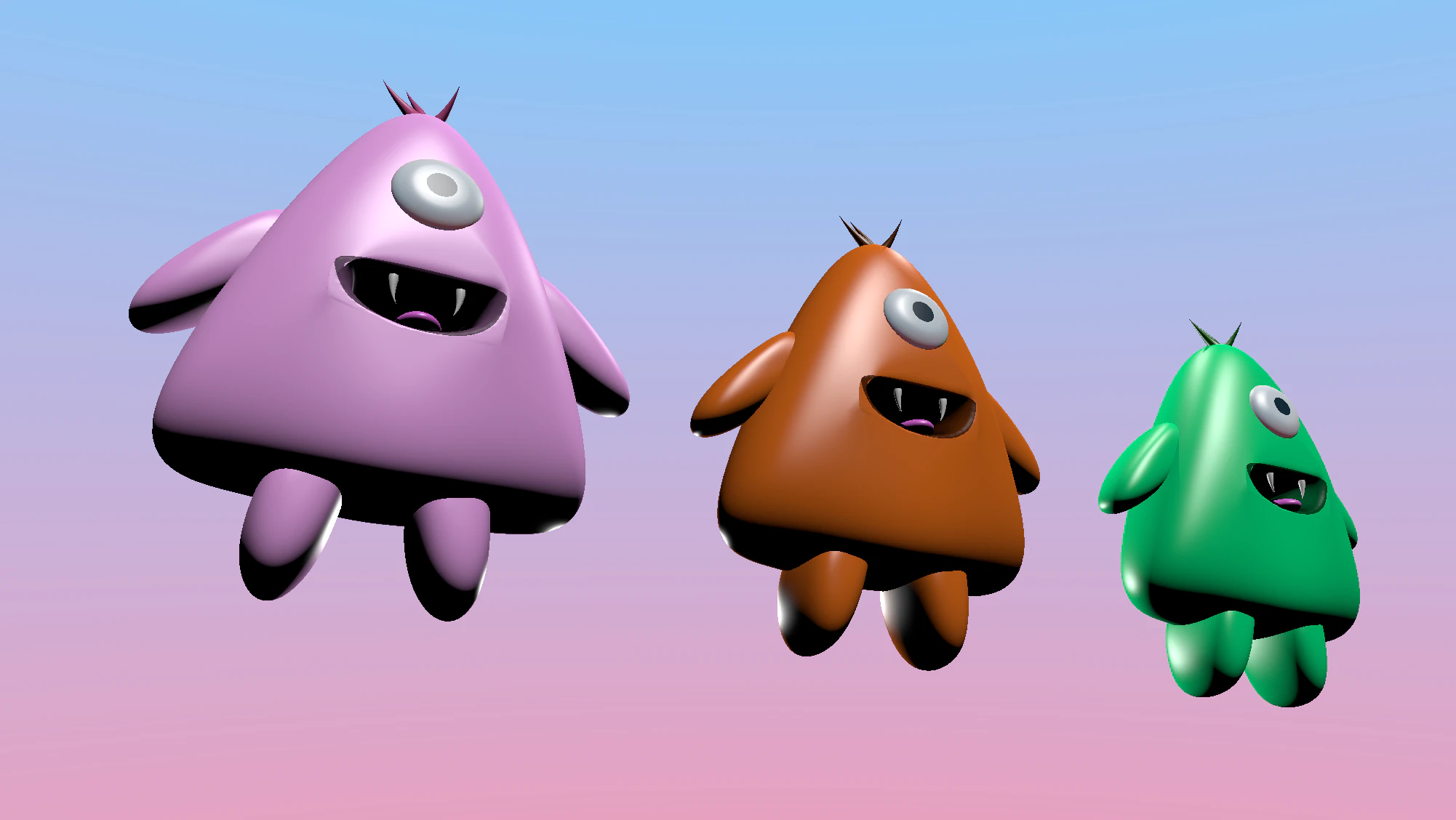 Monsters 3D Model .c4d .max .obj .3ds .fbx .stl .blend 