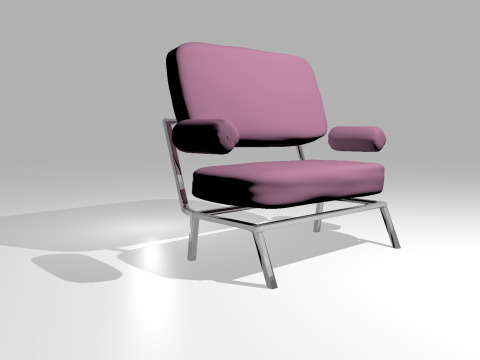 Pink sofa OWENDAL 3D Modell