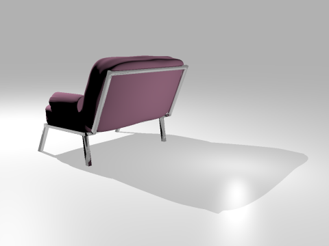 Pink sofa OWENDAL 3D Modell