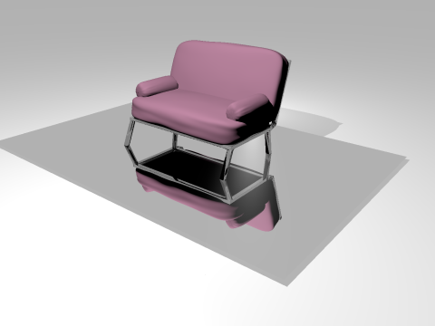 Pink sofa OWENDAL 3D Modell