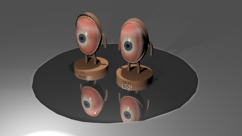 Eyes character print model OWENDAL Modello 3D .c4d .max .obj .3ds .fbx .stl .blend 