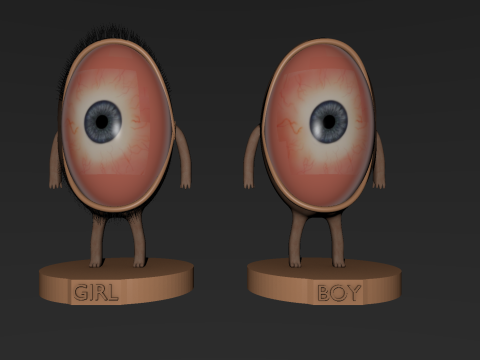 Eyes character print model OWENDAL Modello 3D