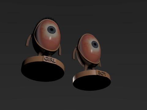 Eyes character print model OWENDAL Modello 3D