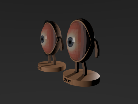 Eyes character print model OWENDAL Modello 3D