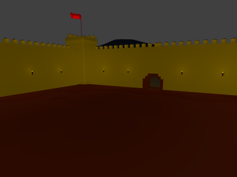 Castle landscape Low-poly OWENDAL Modello 3D