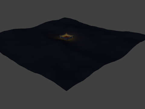 Castle landscape Low-poly OWENDAL Modello 3D