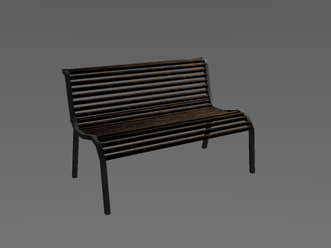 Bench low poly OWENDAL 3Dモデル