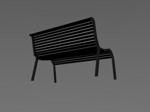 Bench low poly OWENDAL 3Dモデル