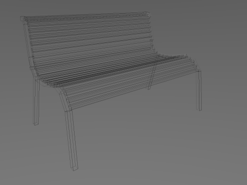 Bench low poly OWENDAL 3Dモデル