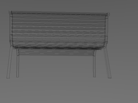 Bench low poly OWENDAL 3Dモデル