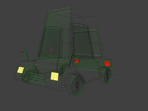 Cartoon car low poly OWENDAL 3D Модель