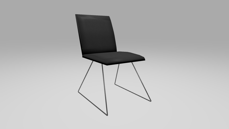 Black chair low polly OWENDAL 3D 모델 .c4d .max .obj .3ds .fbx .stl .blend 