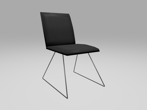 Black chair low polly OWENDAL 3D 模型