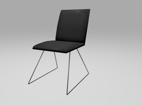 Black chair low polly OWENDAL 3D 모델
