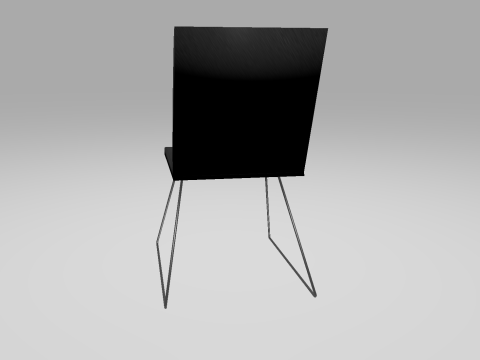 Black chair low polly OWENDAL 3D 모델