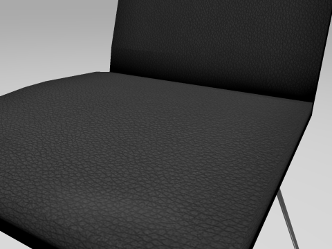 Black chair low polly OWENDAL 3D 모델