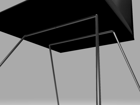Black chair low polly OWENDAL 3D 모델
