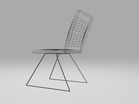 Black chair low polly OWENDAL 3D 모델