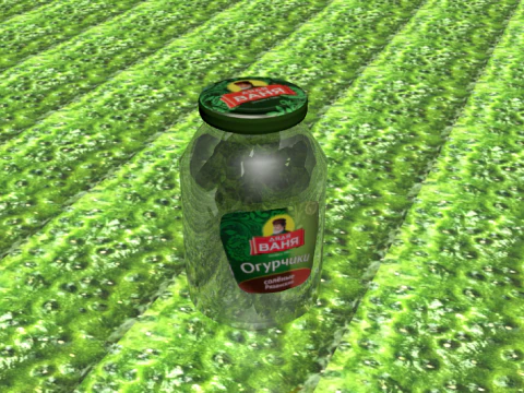 Eingelegte Gurken Low Poly OWENDAL 3D Modell