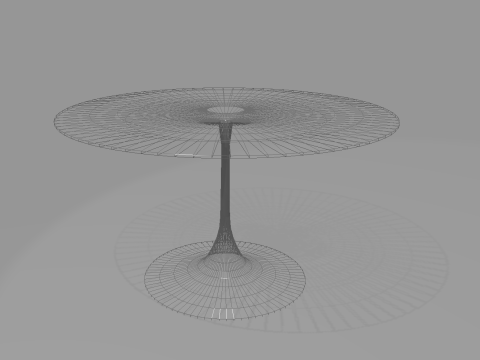 Low poly wooden table OWENDAL 3D Model