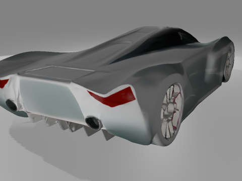Sports car from the future OWENDAL Modello 3D