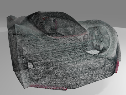 Sports car from the future OWENDAL Modello 3D