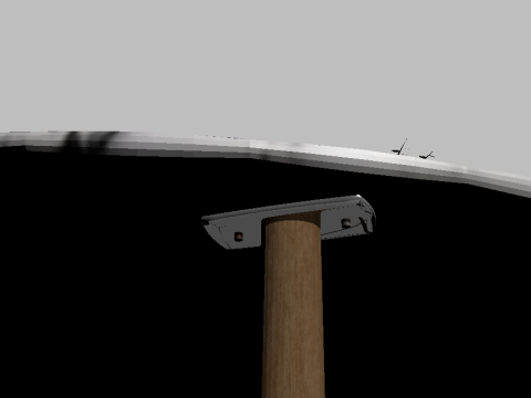 Marble table and bush 1 black chair low poly OWENDAL 3D 模型
