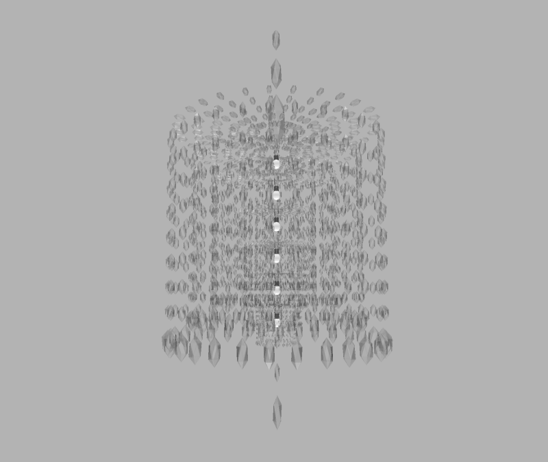 Low poly chandelier OWENDAL 3D 模型 .c4d .max .obj .3ds .fbx .stl .blend 