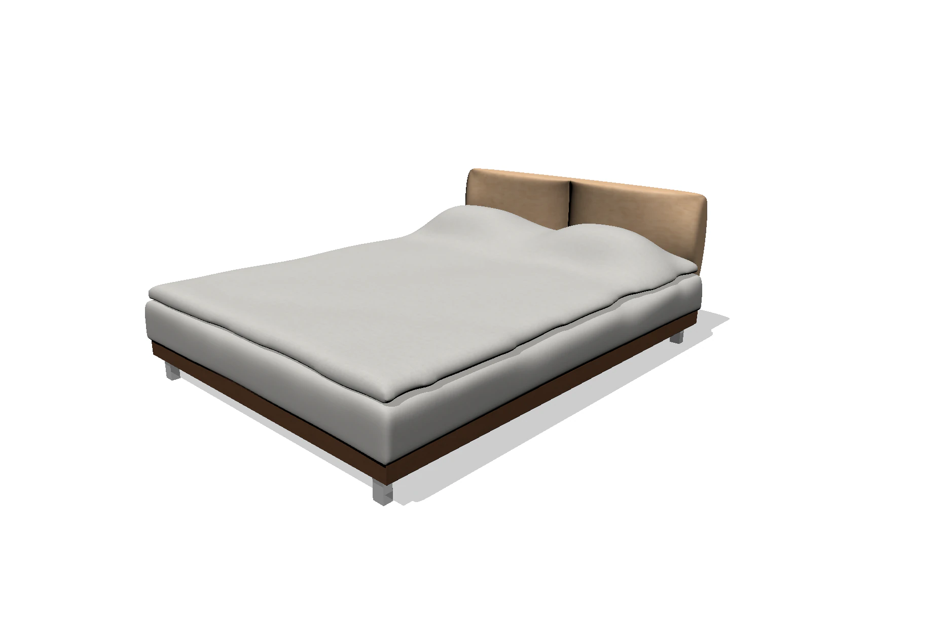 Bed 1 low poly OWENDAL 3D Model .c4d .max .obj .3ds .fbx .stl .blend