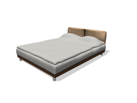 Bed 1 low poly OWENDAL Modello 3D