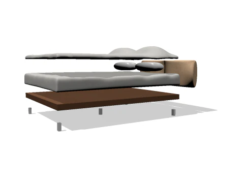 Bed 1 low poly OWENDAL 3D Model