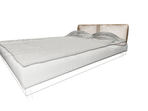Bed 1 low poly OWENDAL 3D Model