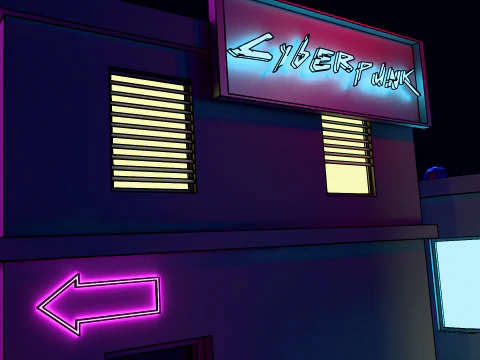Cyberpunk city 3D Model