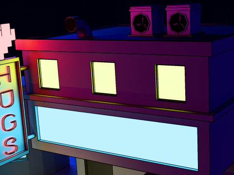 Cyberpunk city 3D Model