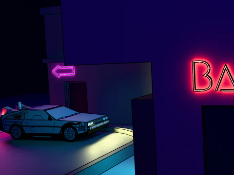 Cyberpunk city 3D Model