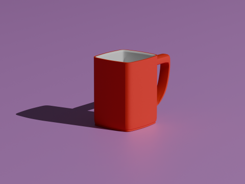 Red Mug 3D Model