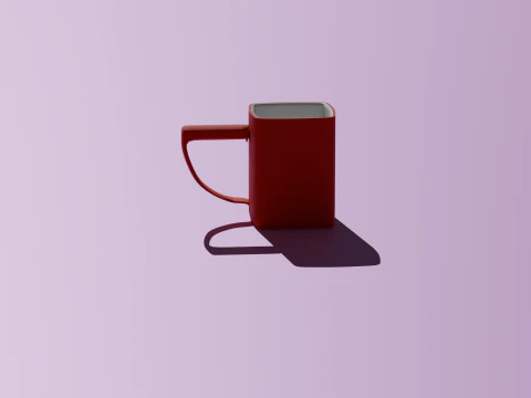 Red Mug 3D Model