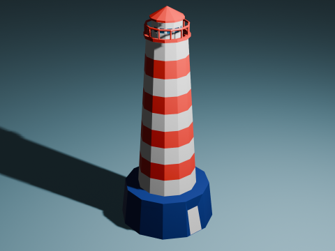 Low Poly Lighthouse 3D मॉडल