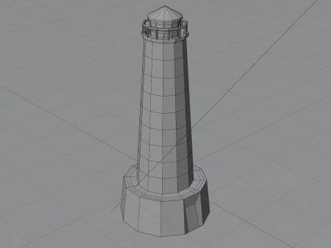 Low Poly Lighthouse 3D Model