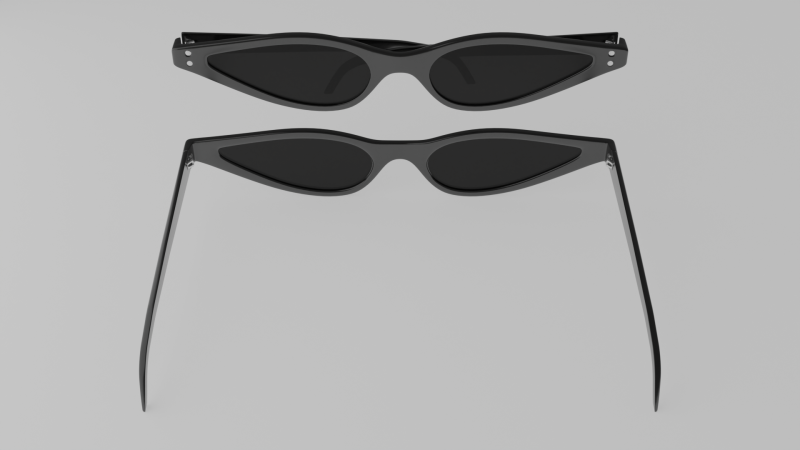 Simple Sunglass 3D Model .c4d .max .obj .3ds .fbx .stl .blend 