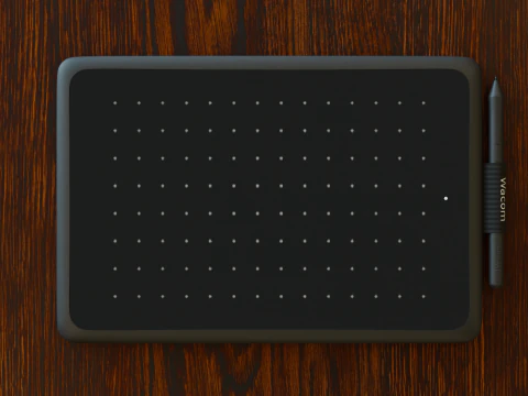 Tablet gambar Wacom CTL-472 Model 3D