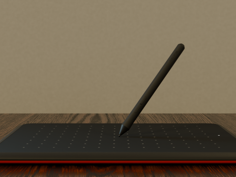 Wacom CTL-472 drawing tablet Model 3D