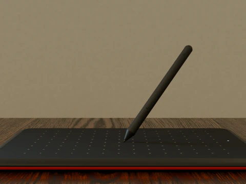 Wacom CTL-472 drawing tablet 3D Model